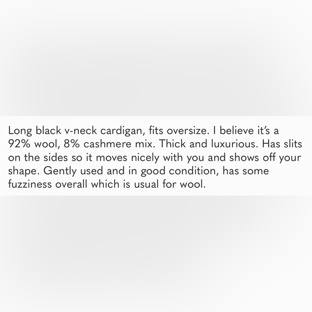 Everlane wool cashmere oversized long cardigan - Picture 5 of 5